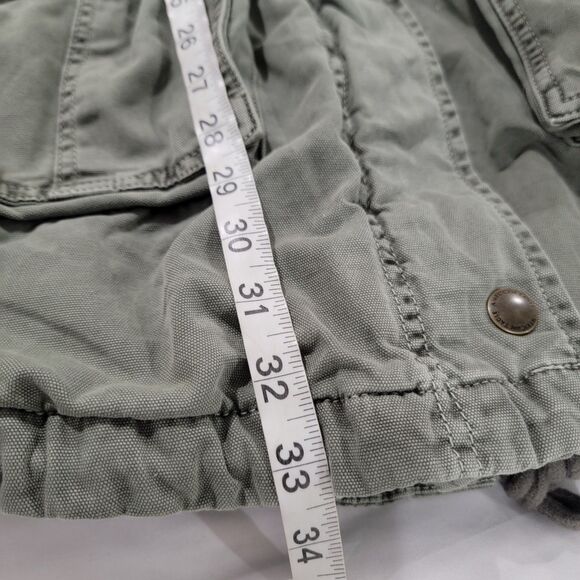 Y2K American Eagle Womens Jacket Size Xs Green Military Hooded - Picture 5 of 7